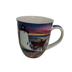 Cape Cod Souvenir Ceramic coffee Lighthouse beach cottage 16oz